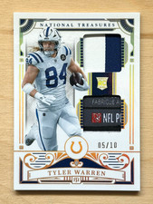 2025 National Treasures Tyler Warren Rookie Dual Materials Patch HOLO GOLD /10