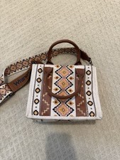 Wrangler Tote Crossbody Aztec Purse Coffee Brown Southwestern Bag-unused