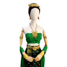 Dress Rum Thai Accessories Naga Nakee Green Set Worship Dance Costume Offering D