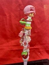 Personalized Strawberry Shortcake Beaded Pen Handmade Kawaii Gift Collectible
