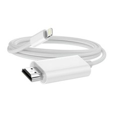 Apple MFi Certified Lightning to HDMI Adapter, HDMI Cable for iPhone to TV,