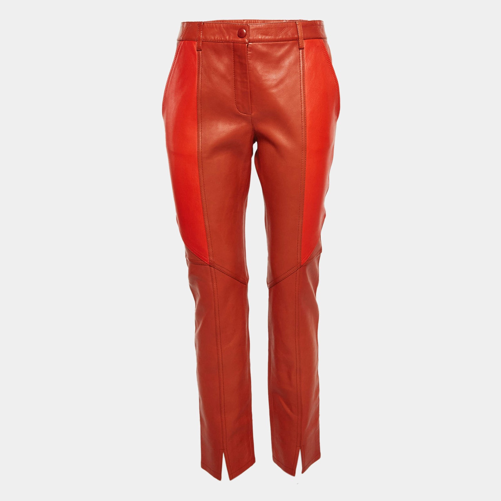 Givenchy Brown Patchwork Leather Pants M - image 1