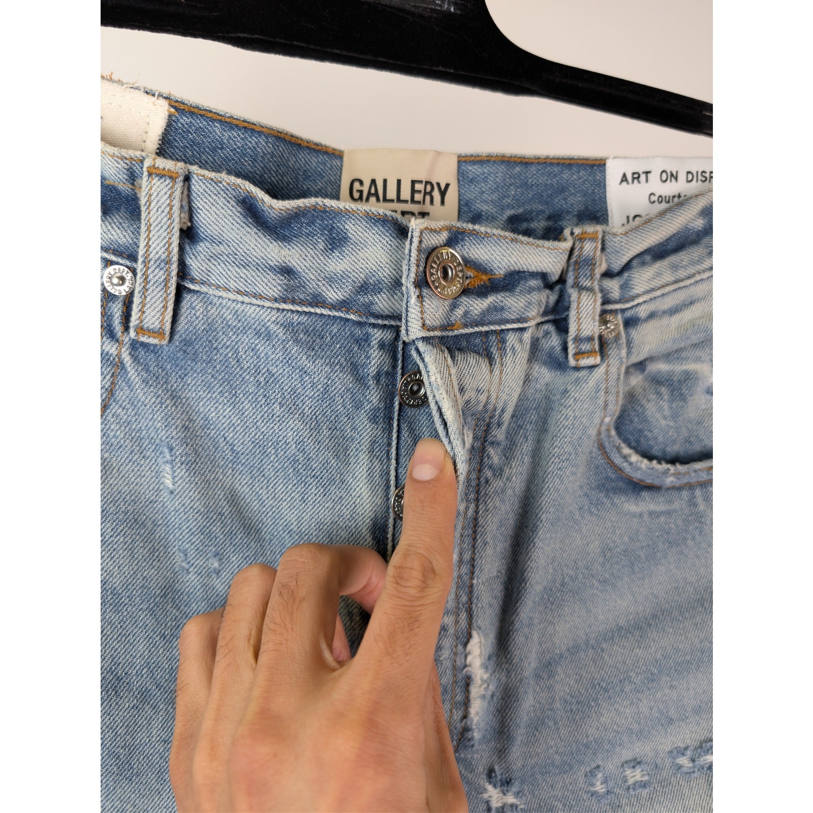 Gallery Dept. Bowery 5001 Straight-Leg Denim Jeans in Wash Indigo BNWT 32 x 32 image 7