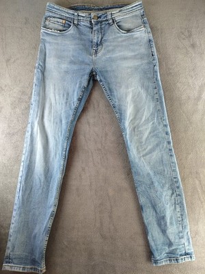 Sublevel Jeans Herren W34 L30 Blau Regular Helle Waschung Gerades Bein