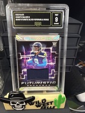 2022 Panini Black Kenneth Walker Futuristic Silver Memorabilia Rookie 69/99