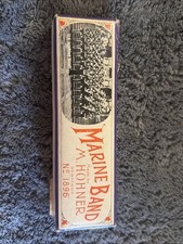 M. Hohner Marine Band Harmonica No. 1896 A440 Key of C Germany Original Box