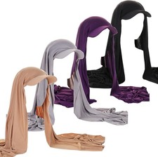 4Pcs Muslim Women Hijab Shawl Wrap Scarves Headscarf Baseball Turban Brim Visor