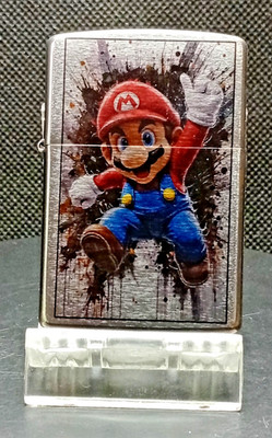 Original Zippo /  ein Zippo-Unikat mit Druck-Motiv / Super Mario