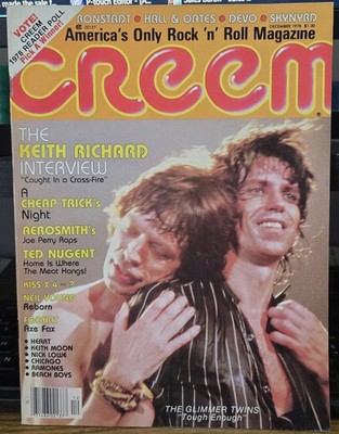 CREEM Magazine Dec 1978 KEITH RICHARD Interview Aerosmith Ted Nugent VG