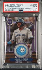 2024 Topps Tribute-Stamp of Approval Relics Salvador Perez#SOA-SP Purple /50 MEM
