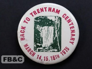 1975 Back To Trentham Centenary Pin Badge Trentham Primary School