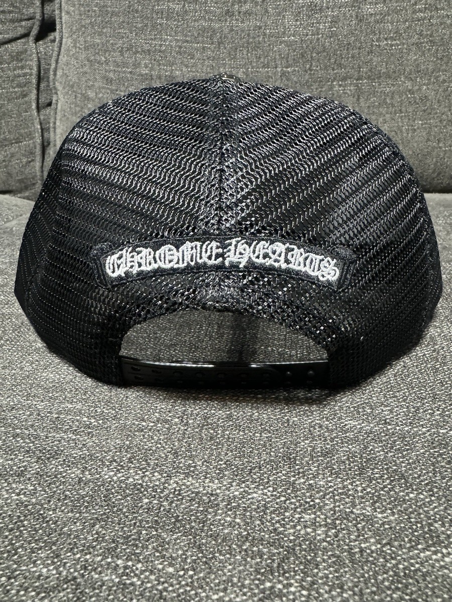Chrome Hearts Cemetery Cross Trucker Hat Black | eBay