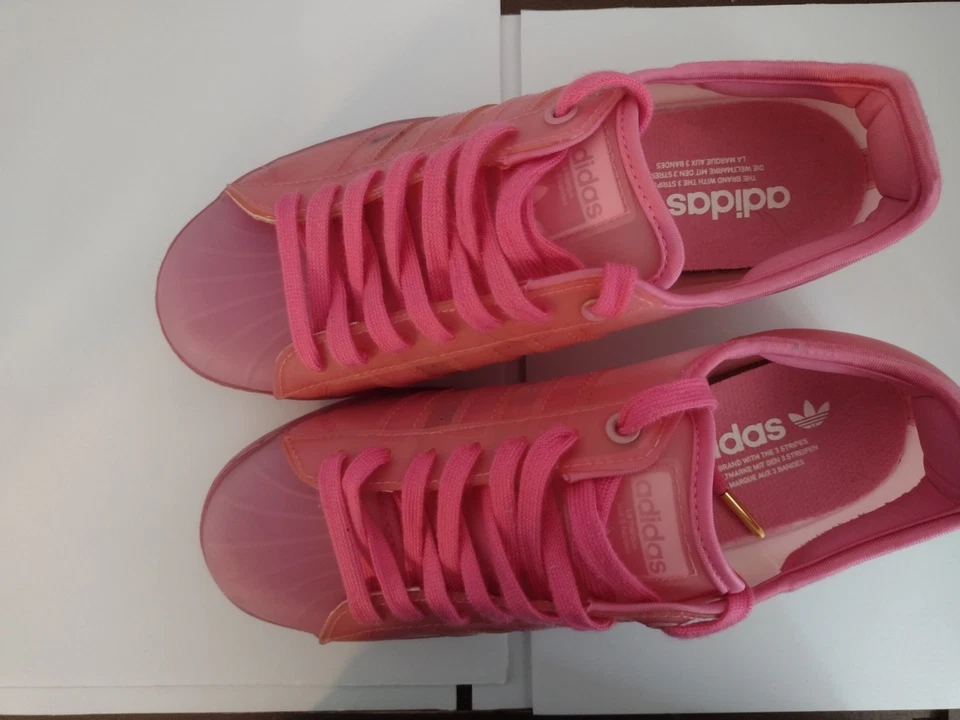 Adidas Superstar Jelly Semi Solar Pink Shoes Sneakers Size 9 - Image 3 of 4