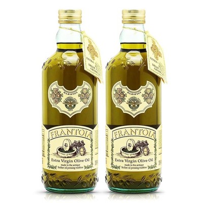Frantoia Extra Virgin Olive Oil, 33.8 fl oz (1 Liter) 33.81 Fl Oz (Pack of 2)