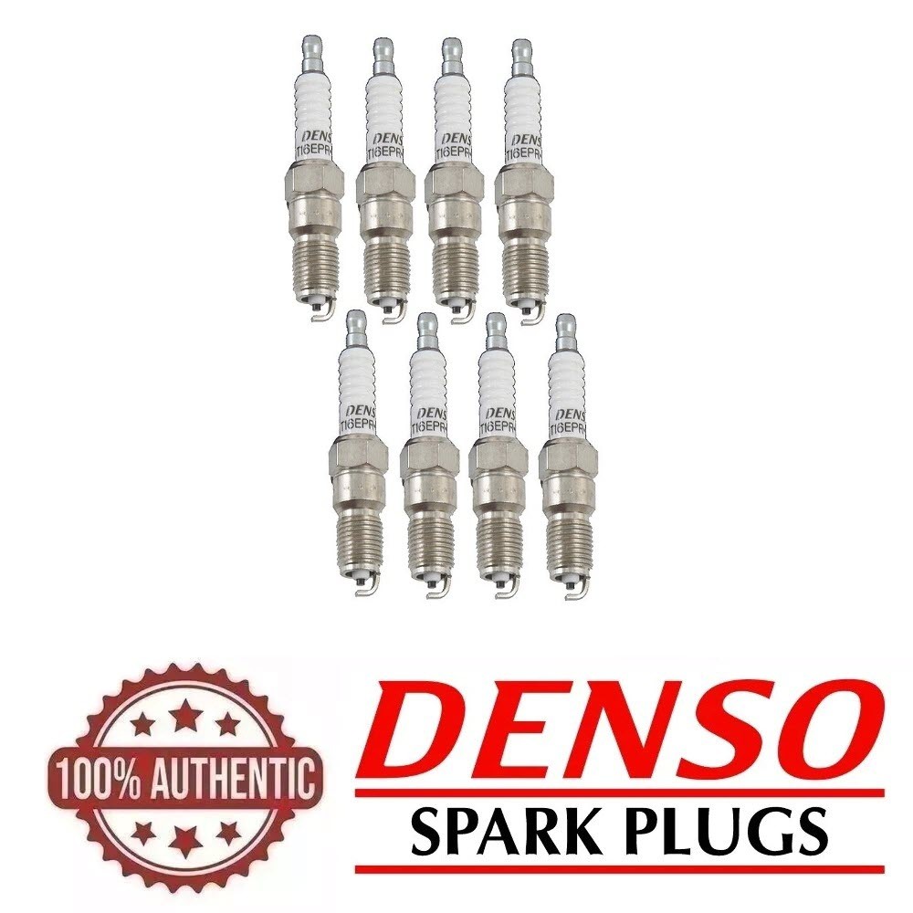 Set of 8 Spark Plugs Denso Regular Resistor For Buick Cadillac Chevy Ford GMC