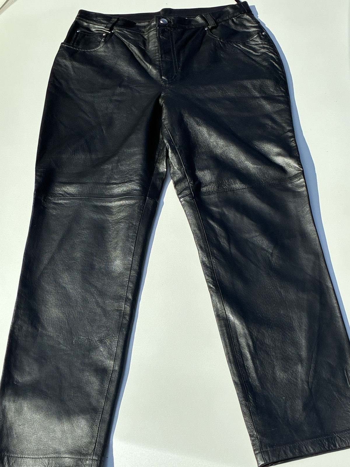 Vintage Leather Pants Black Women's Sz 14 Newport News Fully Lined Gorgeous