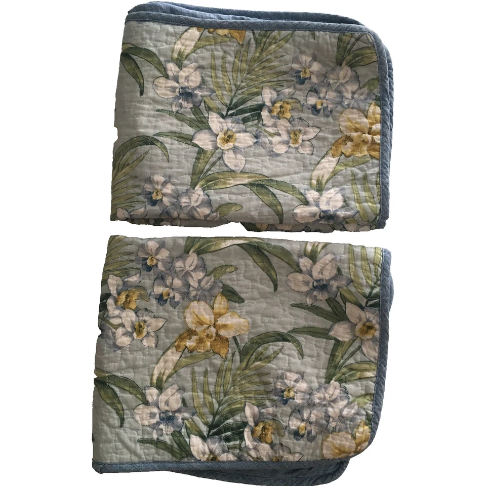 Tommy Bahama наволочки комплект из 2 стандартных синий зеленый желтый тропический пляж - Изображение 3 из 4