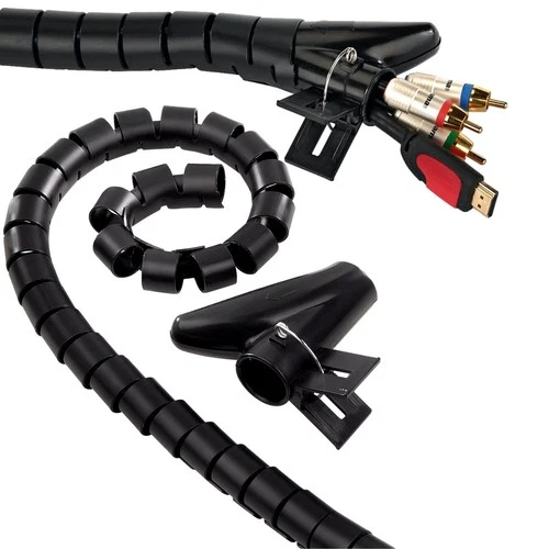 Hama Kabelspirale 2m 25mm Spiralschlauch Kabel-Schlauch Kabel-Kanal TV PC HiFi