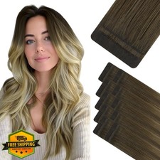 hotbanana Tape in Hair Extensions 16 Inch 3/8/613