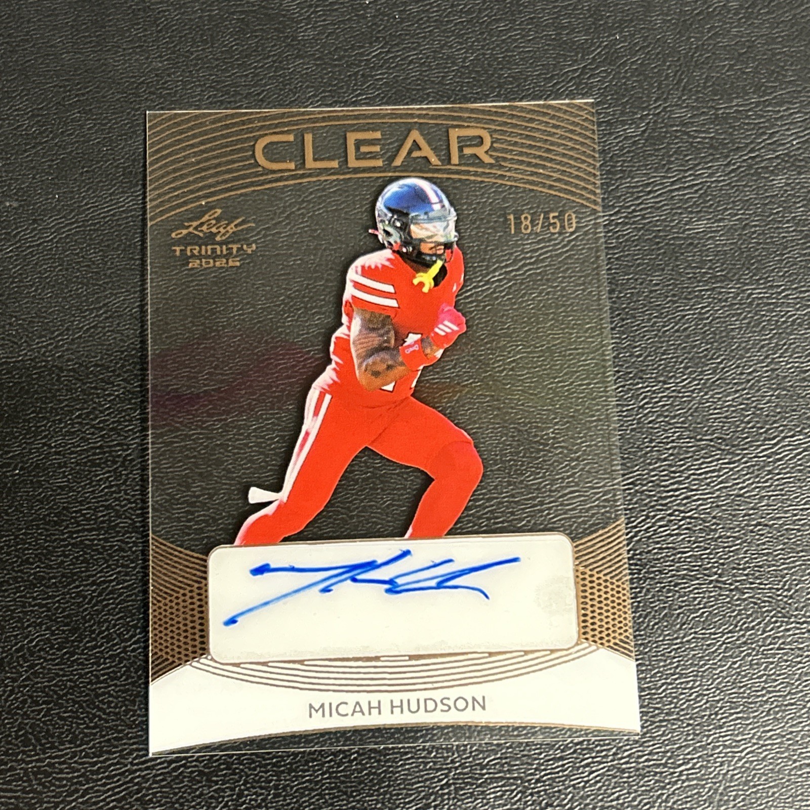 2026 Leaf Trinity Micah Hudson Auto /50 Texas Tech 