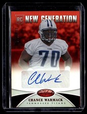 2013 CERTIFIED RED NEW GENERATION /999 AUTO CHANCE WARMACK TITANS