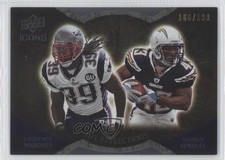 2009 Icons NFL Reflections Gold /199 Laurence Maroney Darren Sproles #RF-MS 1s5