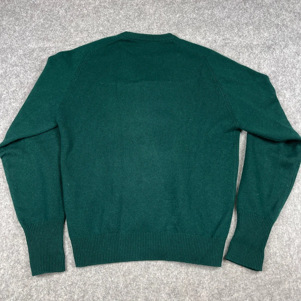 Suéter verde de 2 capas con cuello en V 100 % cachemir para mujer Saks Fifth Avenue Foto 4 de 4