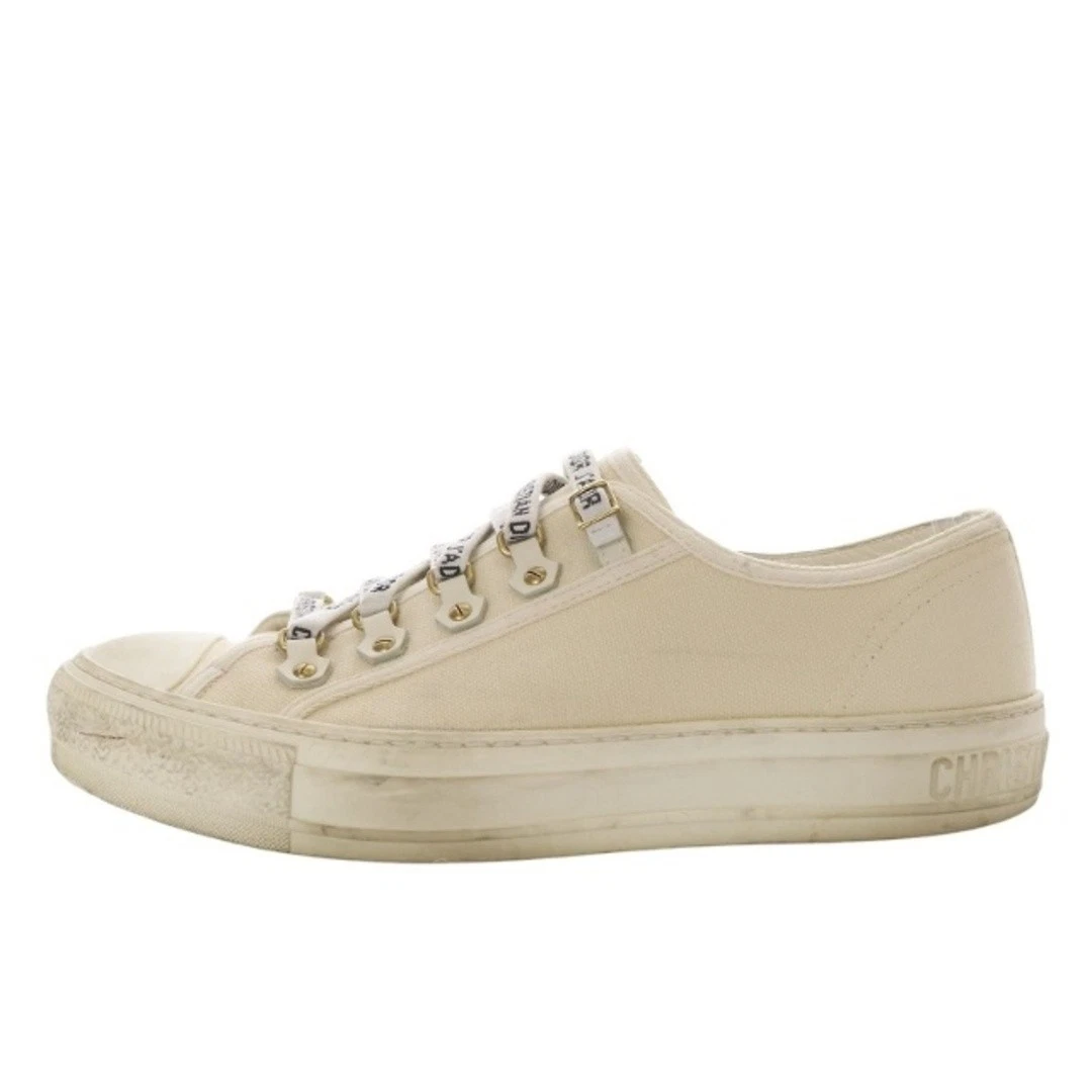 Baskets Christian Dior Walkin Walk n coupe basse toile 40 beige DC0218 YO7 annonce d'occasion