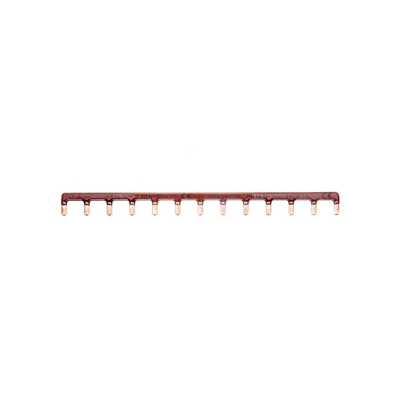 Connecting Rail 1P 63A 10mm² Pin (13mod.) KB163P