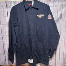 Bulwark FR SLS2 Concealed Gripper Pocketless Flame Resistant Work Shirt Navy L