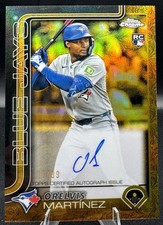 2025 Topps Gilded Collection Orelvis Martinez #CGA-OM Chrome Gold Auto /99 RC