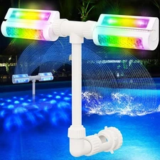 2025 2-in-1 Pool Fountains with Lights for Above and In-Ground Pools with Rem...