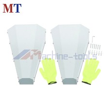 2PK Large Chicken Cone For Butchering Stainless Steel Kill Cone W/ Safety Gloves