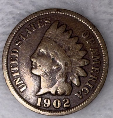 1902 Indian Head Small Cent 1¢ Philadelphia Mint Business Strike Circulated