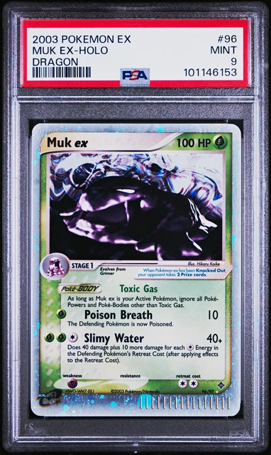 2003 Pokemon EX Dragon Muk ex Holo Ultra Rare #96/97 PSA 9 