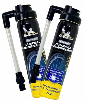 MICHELIN 2 x 75 ml Reifen Pannenspray Fahrrad E-Bike Dicht Reifendichtmittel