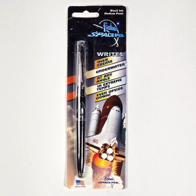 Fisher Space Pen S294 ~ Apollo Series ~ Chrome & Black w/ Shuttle ~ Medium Point