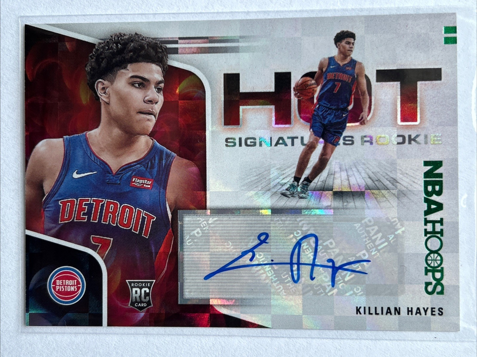2020-21 Panini NBA Hoops - Hot Signatures Rookie Green Killian Hayes #HR-KHY