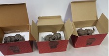 Set of Three Martha Carey Elephant Figurines Decorative Pieces Resin Sculptures
