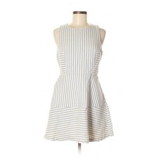 Do+Be Light Blue & Ivory Striped Cotton Dress NWT Cottagecore Nautical Size M