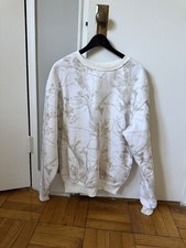 Women s White/Beige Toile Print Crewneck Pull...