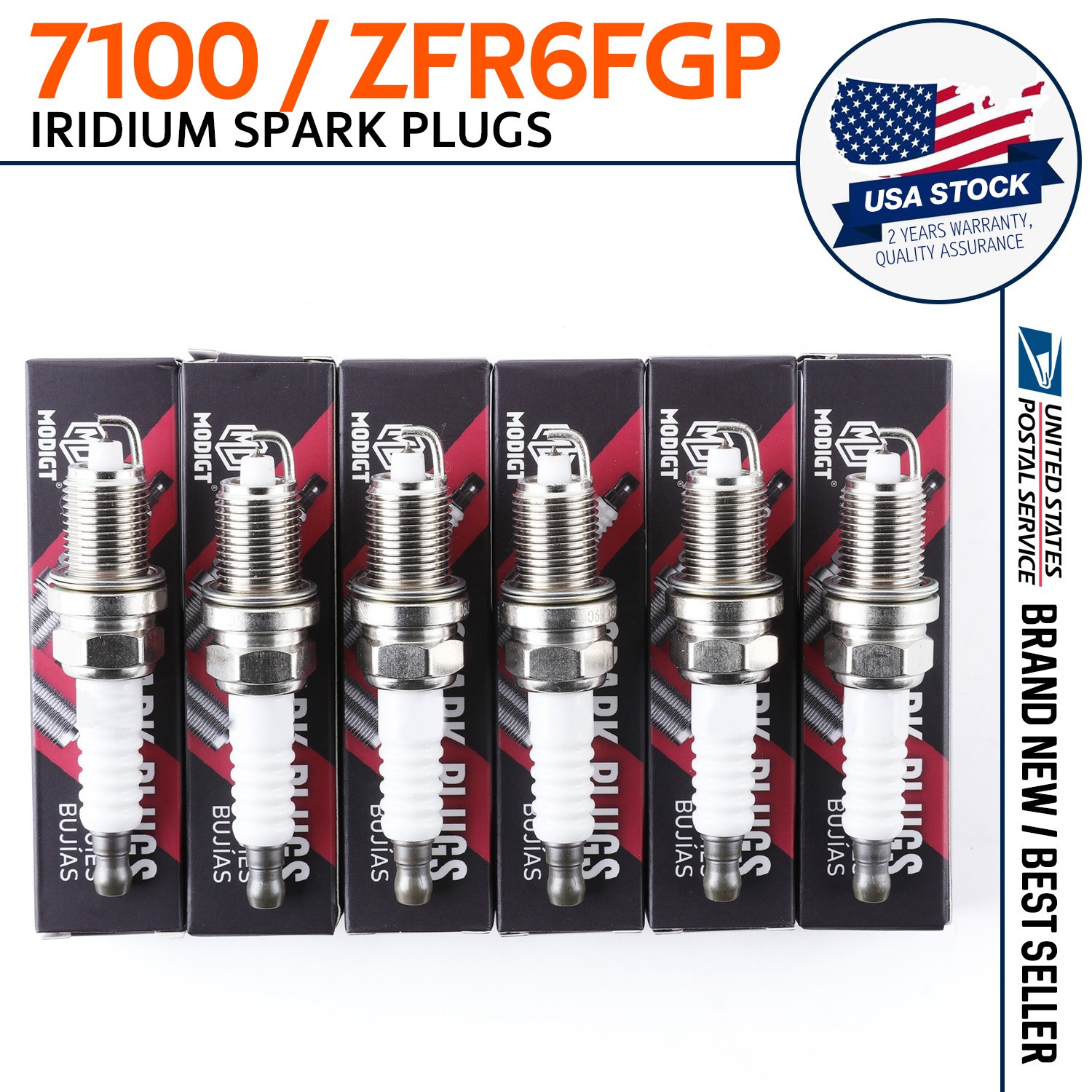 For NGK ZFR6FGP Iridium Spark Plugs Kit Set of 6 for 2002-2012 Jeep Liberty 3.7L