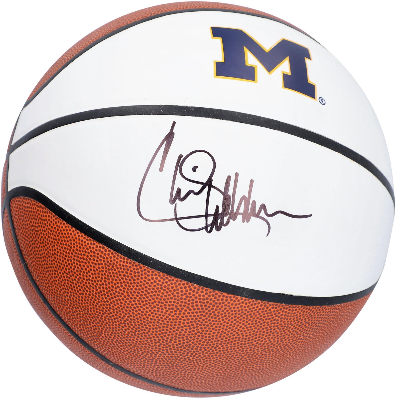 Chris Webber Autographed Signed Sacramento Kings Michigan Wolverines White Panel Basketball 