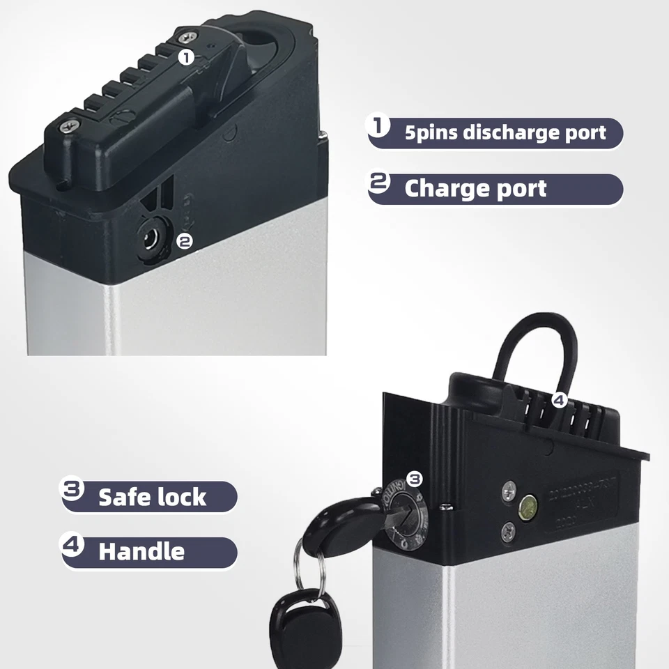 Batería de Bicicleta Eléctrica Plegable 48V 10.4Ah 14Ah Para Electric XP 1.0 2.0 Foto 3 de 4