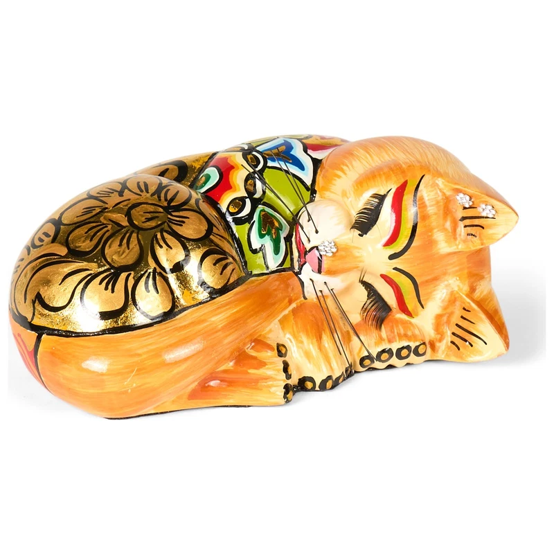 GATTO che Dorme Statua Scultura Tom's Drag 4370 Clementine S 15 cm Pop Art Gatta, fotografia 3 di 9