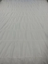 POTTERY BARN Teen 100% cotton white ruched  full queen duvet cover.