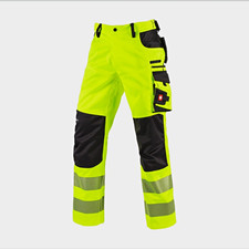 Engelbert Strau&szlig; Warnschutzhose Gr. 54 Baumwolle neongelb Reflexstreifen