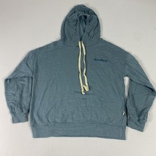 Magnolia Hoodie Womens Medium Blue Pullover Fleece Hooded Relaxed Embroidered