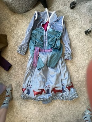 Disney Store Anna Winter Dress Costume Olaf's Frozen Adventure Size 9/10