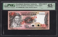 Swaziland 2 Emalangeni ND(1974) P2s Specimen Uncirculated Grade 65